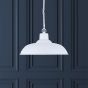 Portland Reclaimed Style Industrial Pendant Light Pure White