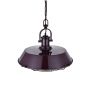 Brewer Cage Industrial  Pendant Light Mulberry Red Maroon - Soho Lighting