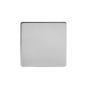 The Lombard Collection Brushed Chrome Luxury metal Single Blanking Plates