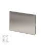 The Lombard Collection Brushed Chrome Luxury metal Double Blanking Plate