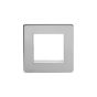 The Lombard Collection Brushed Chrome White Insert 2 x25mm EM-Euro Module Faceplate