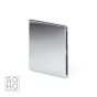 The Finsbury Collection Polished Chrome Luxury metal Single Blanking Plate
