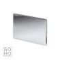 The Finsbury Collection Polished Chrome Luxury metal Double Blanking Plate
