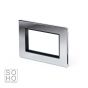 The Finsbury Collection Polished Chrome Black Insert 4 x25mm EM-Euro Module Faceplate