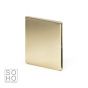 The Savoy Collection Brushed Brass Period metal Single Blanking Plate