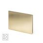 The Savoy Collection Brushed Brass Period metal Double Blanking Plates