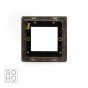 The Connaught Collection Black Nickel 2 x25mm EM-Euro Module Faceplate