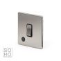 The Lombard Collection Brushed Chrome Luxury 1 Gang Flex Outlet 20 Amp DP Switch with Black Insert