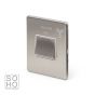 The Lombard Collection Brushed Chrome Luxury 10A 3-Pole Fan Isolator Switch With White insert