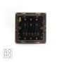 The Finsbury Collection Polished Chrome Luxury 10A 3 Gang 2 Way Switch with Black Insert