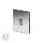 The Finsbury Collection Polished Chrome 1 Gang 20A Double Pole Switch Flex Outlet Wht Ins Screwless