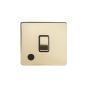 The Savoy Collection Brushed Brass Period 1 Gang Flex Outlet 20 Amp DP Switch with Black Insert