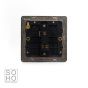 The Connaught Collection Black Nickel 10A 1 Gang 2 Way Switch with Black Insert