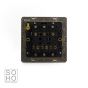 The Connaught Collection Black Nickel 10A 3 Gang 2 Way Switch with Black Insert