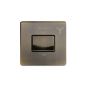 The Charterhouse Collection Aged Brass 3-Pole Fan Isolator Switch with Black Insert