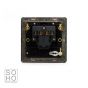 The Charterhouse Collection Aged Brass 1 Gang Flex Outlet 20 Amp DP Switch with Black Insert