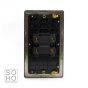 The Charterhouse Collection Aged Brass 45A 1 Gang Double Pole Switch, Large Plate