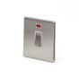 The Lombard Collection Brushed Chrome 20A 1 Gang Double Pole Switch With Neon Wht Ins Screwless