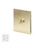 The Savoy Collection Brushed Brass Period 1 Gang 2 Way Toggle Switch