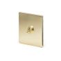 The Savoy Collection Brushed Brass 1 Gang  Intermediate Toggle Switch Screwless