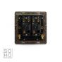 The Connaught Collection Black Nickel 2 Gang 2 Way Toggle Switch