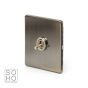 The Charterhouse Collection Aged Brass 1 Gang 2 Way Toggle Switch