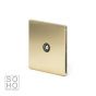 The Savoy Collection Brushed Brass TV Coaxial Aerial Socket Black Ins Screwless