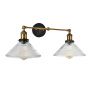 Romilly Etched Glass Double Funnel French Style Wall Light