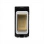 The Savoy Collection Brushed Brass 2 Way Retractive 'Push' RM-Grid Switch Module