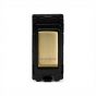 The Savoy Collection Brushed Brass 20A Double Pole 'Microwave' RM-Grid Switch Module