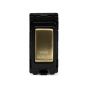 The Savoy Collection Brushed Brass 20A Double Pole 'Wine Cooler' RM-Grid Switch Module