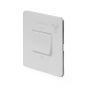 The Eldon Collection Flat Plate White Metal 10A 1 Gang 1 Way 3-Pole Fan Isolator Switch Wht Ins Screwless