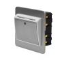 The Lombard Collection Flat Plate Brushed Chrome 32A Key Card Switch With White Insert
