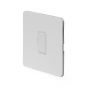 The Eldon Collection Flat Plate White Metal 13A Unswitched Fused Connection Unit (FCU) Wht Ins Screwless