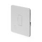 The Eldon Collection Flat Plate White Metal 13A Unswitched Fused Connection Unit (FCU) Flex Outlet Wht Ins Screwless