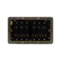 The Connaught Collection Flat Plate Black Nickel 10A 6 Gang 2 Way Switch Blk Ins Screwless
