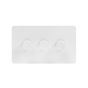 Soho Lighting White Metal Flat Plate 250W 3 Gang 2 Way Trailing Dimmer Wht Ins Screwless