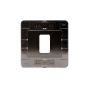 The Connaught Collection Black Nickel Flat Plate 1 Gang RM Rectangular Module Grid Switch Plate