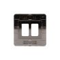 The Connaught Collection Black Nickel Flat Plate 2 Gang RM Rectangular Module Grid Switch Plate