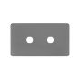 The Connaught Collection Flat Plate 2 Gang (Lg Plt) CM Circular Module Grid Switch Plate