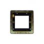 The Connaught Collection Black Nickel Flat Plate 2 x25mm EM-Euro Module Faceplate