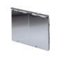 The Finsbury Collection Polished Chrome Black Insert Flat Plate 4 x25mm EM-Euro Module Floor Plate