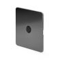 The Connaught Collection Flat Plate Black Nickel 20A Flex Outlet Blk Ins Screwless