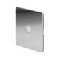 The Finsbury Collection Flat Plate Polished Chrome 20A Flex Outlet Wht Ins Screwless