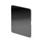 The Connaught Collection Flat Plate Black Nickel Single Blank Plates Screwless