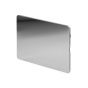 The Finsbury Collection Flat Plate Polished Chrome Double Blank Plates Screwless