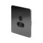 The Connaught Collection Flat Plate Black Nickel 5 Amp Unswitched Socket Blk Ins Screwless