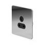 The Finsbury Collection Flat Plate Polished Chrome 5 Amp Unswitched Socket Blk Ins Screwless