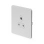 The Eldon Collection Flat Plate White Metal 5 Amp Unswitched Socket Wht Ins Screwless
