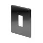 The Connaught Collection Black Nickel 1 Gang RM Rectangular Module Grid Switch Plate